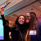 Representative Ilhan Omar and activist Lea Webb pose for a selfie after Omar’s keynote at the Young Elected Officials Women’s Conference in New York on Saturday, Feb. 2, 2019.